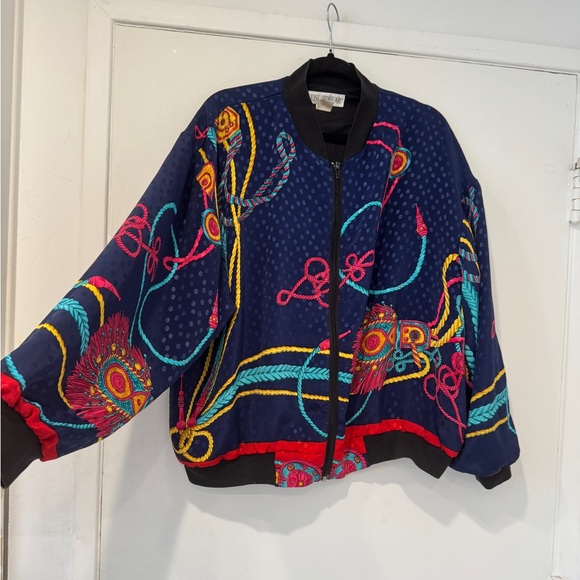 Vintage Jackets & Blazers - Colorful and oversized vintage zip jacket